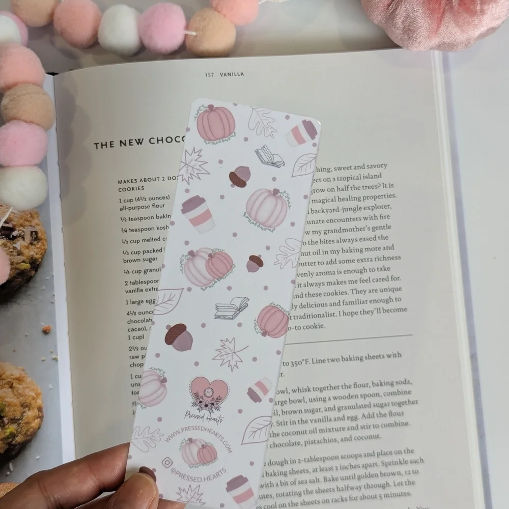 Autumn Fall And Pumpkin Themed Bookmarks Set
